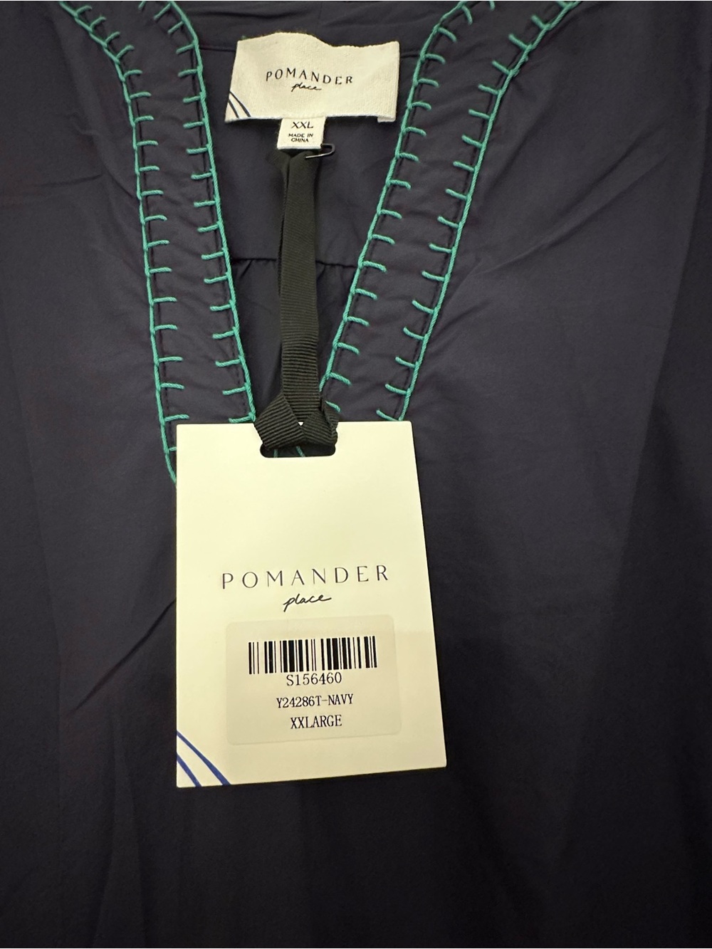 Pomander Place by Tuckernuck Kinsley Dress Navy Tiered Short Sleeve Dress - Picture 3 of 6